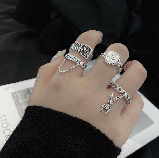 Y2K Aesthetic Coquette Lucky Rabbit Rings for Trendy Fashion Lovers