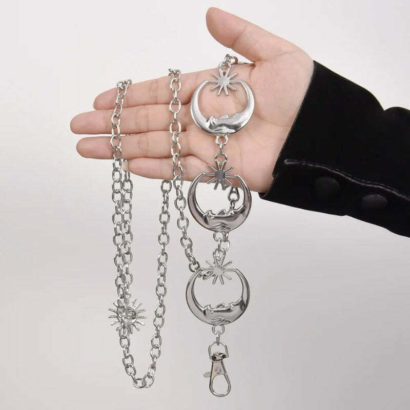 Y2K Aesthetic Coquette Moon Belly Chain - Trendy Jewelry for Every Outfit