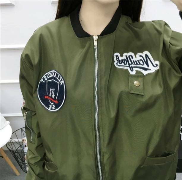 Y2K Aesthetic Coquette Off Green Windbreaker - Trendy Vintage Style