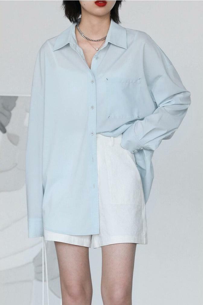 Y2K Aesthetic Coquette Oversized Poplin Shirt for Trendy Outfits