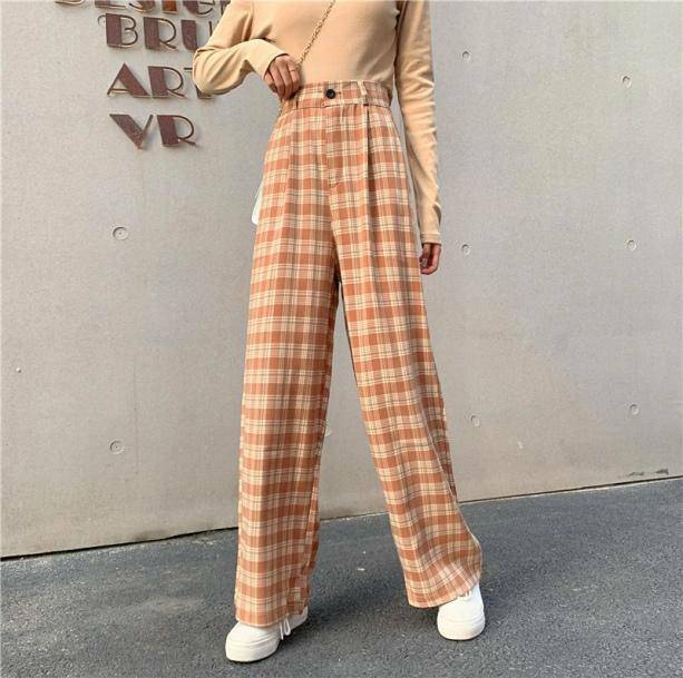 Y2K Aesthetic Coquette Plaid Pants - Trendy Grunge Style for Every Occasion