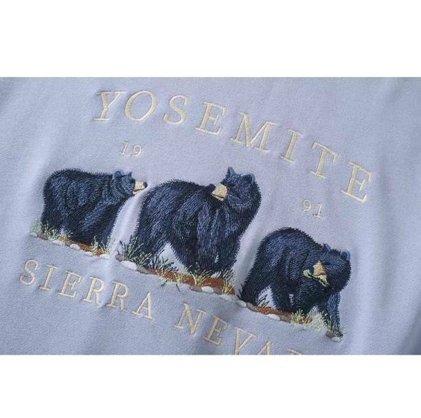 Y2K Aesthetic Coquette Sweatshirt with Vintage Bear Graphic