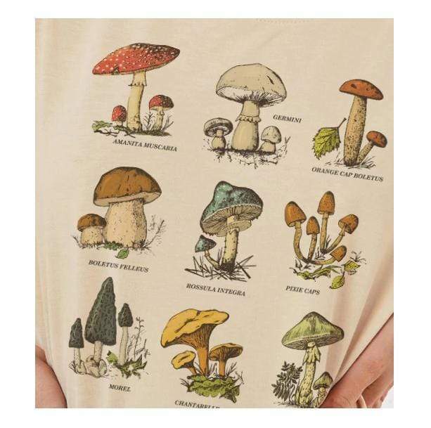 Y2K Aesthetic Coquette T-Shirt with Poisonous Mushroom Graphic