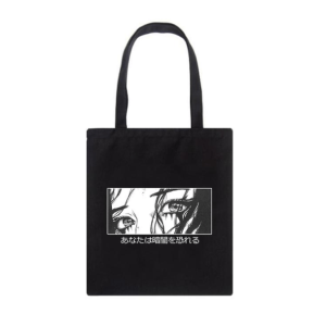 Y2K Aesthetic Coquette Tote Bag with Anime Eyes - Trendy & Unique