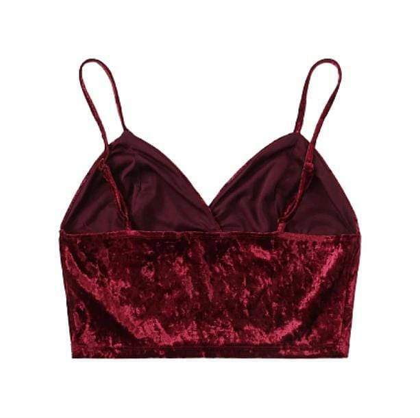 Y2K Aesthetic Coquette Velvet Top with Front Clasp Buckles