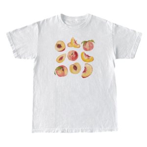 Y2K Aesthetic Coquette Vintage Peaches T-Shirt for Trendy Outfits