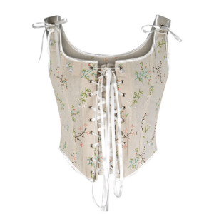 Y2K Aesthetic Corset Top with Ruffles - Trendy Coquette Style
