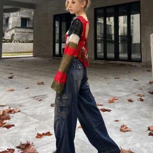 Y2K Aesthetic Crochet Sweater: Trendy Coquette Style for Every Occasion