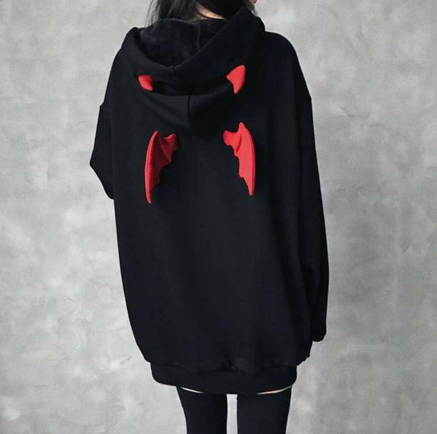 Y2K Aesthetic Grunge Hoodie with Front Buckles & Cute Ruffle Skirt