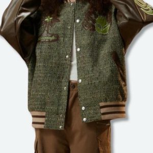 Y2K Aesthetic Patchwork Bomber Jacket for Trendy Coquette Style