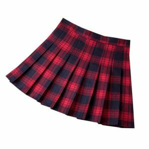 Y2K Aesthetic Plaid Skirt with Ruffles & Pink Halter Top Outfit