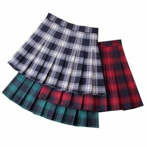 Y2K Aesthetic Plaid Skirt with Ruffles & Pink Halter Top Outfit