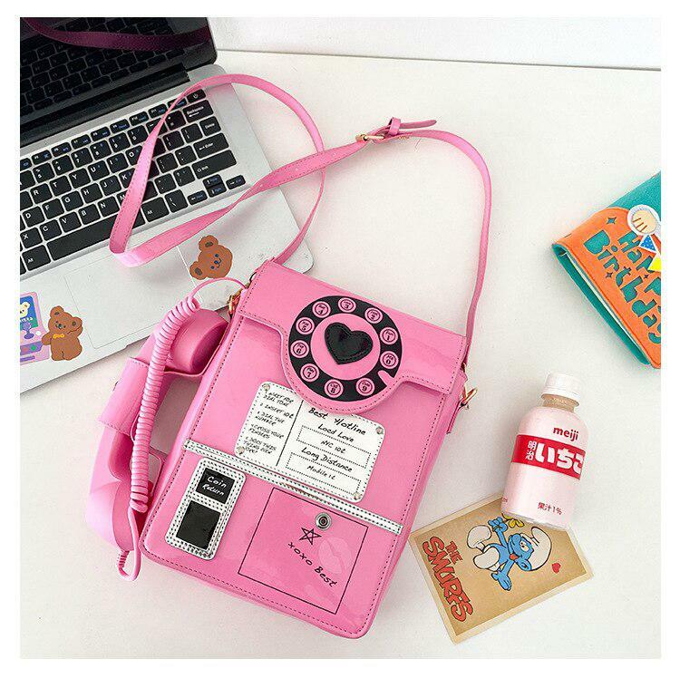 Y2K Aesthetic Retro Phone Crossbody Bag - Trendy Coquette Style Accessory