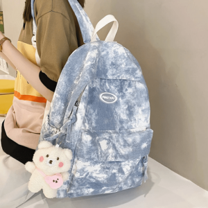 Y2K Aesthetic Tie Dye School Backpack - Trendy Coquette Style Bag