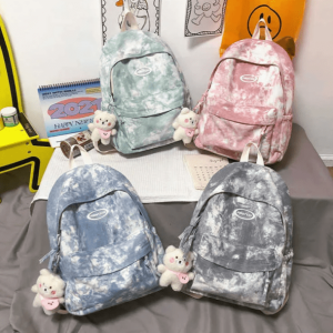 Y2K Aesthetic Tie Dye School Backpack - Trendy Coquette Style Bag