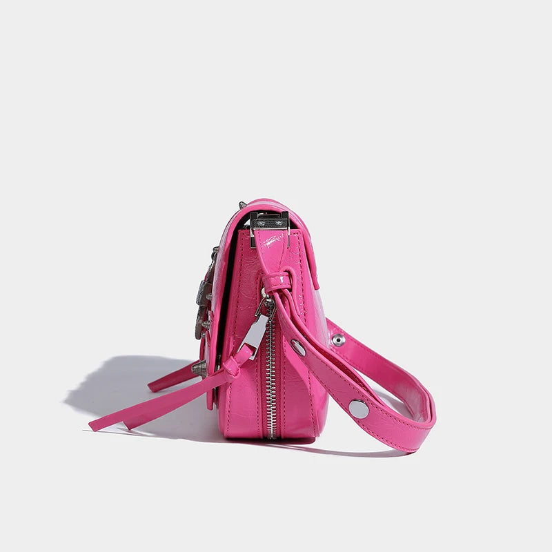 Y2K Candy Belted Baguette Bag - Aesthetic Coquette Style Accessory