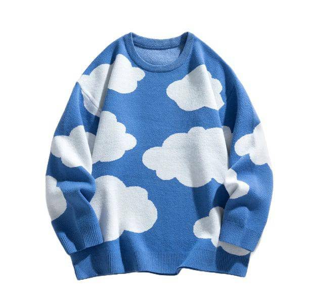 Y2K Fashion Blue Sky Sweater: Aesthetic Coquette Style for Trendy Looks