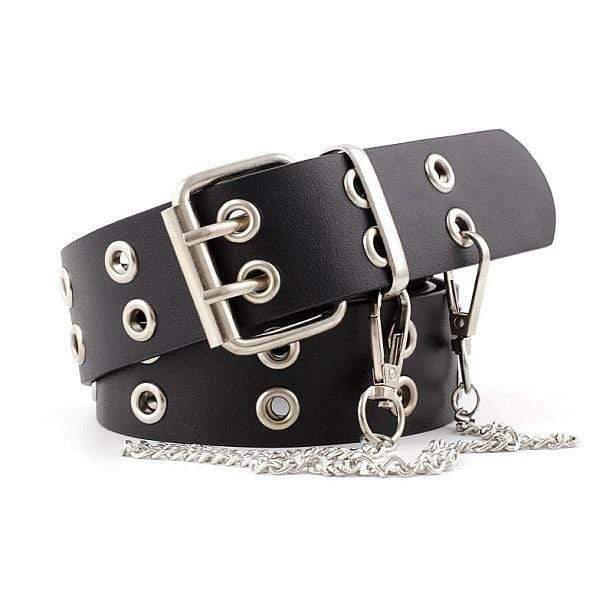 Y2K Fashion Double Hole Belt: Aesthetic Coquette & Grunge Style Essential