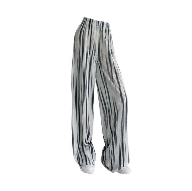 Y2K Fashion Gray Stripes Loose Pants - Aesthetic Grunge Style Essential