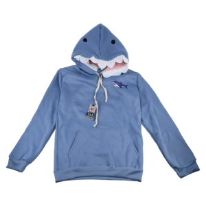 Y2K Fashion Shark Bite Hoodie: Aesthetic Grunge Style for Trendy Looks