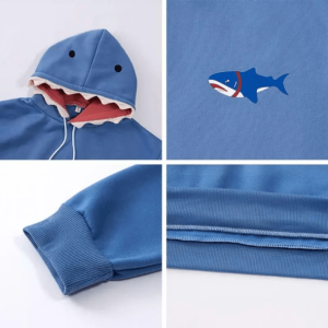 Y2K Fashion Shark Bite Hoodie: Aesthetic Grunge Style for Trendy Looks