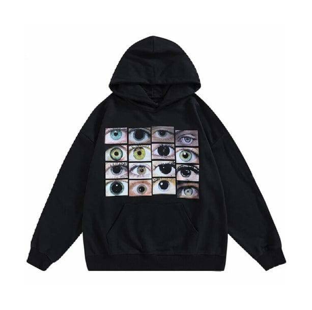 Y2K Grunge Aesthetic Hoodie with Unique Weirdcore Design