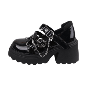 Y2K Grunge Platform Shoes with Emo Aesthetic - Trendy Online Fashion