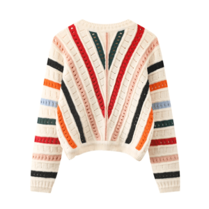 Y2K Rainbow Stripes Sweater - Aesthetic Coquette Style for Trendy Looks