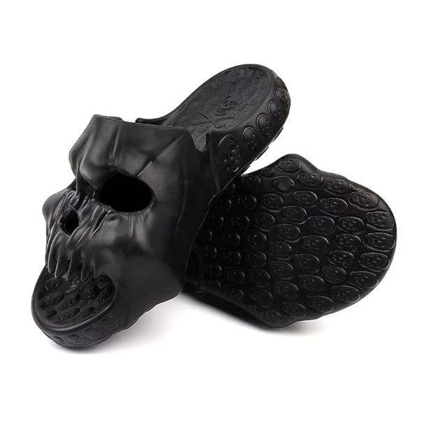 Y2K Skull Slippers: Aesthetic Grunge Footwear for Trendy Outfits