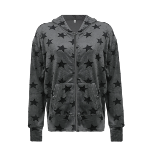 Y2K Star Hoodie: Aesthetic Grunge Style for Trendy Fashion Lovers