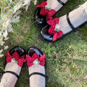 Little Berry - Y2K Fashion Low Heels for Coquette Aesthetic & Grunge Style Outfits