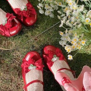 Little Berry - Y2K Fashion Low Heels for Coquette Aesthetic & Grunge Style Outfits