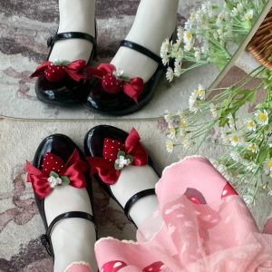 Little Berry - Y2K Fashion Low Heels for Coquette Aesthetic & Grunge Style Outfits