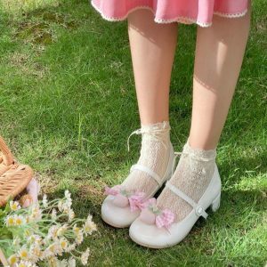 Little Berry - Y2K Fashion Low Heels for Coquette Aesthetic & Grunge Style Outfits