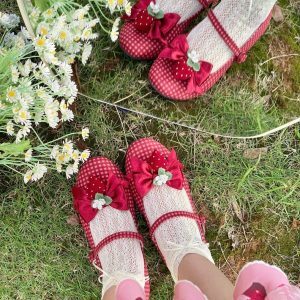 Little Berry - Y2K Fashion Low Heels for Coquette Aesthetic & Grunge Style Outfits