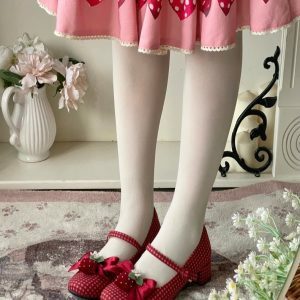 Little Berry - Y2K Fashion Low Heels for Coquette Aesthetic & Grunge Style Outfits