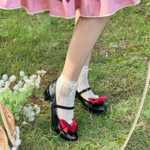 Little Berry - Y2K Fashion Low Heels for Coquette Aesthetic & Grunge Style Outfits