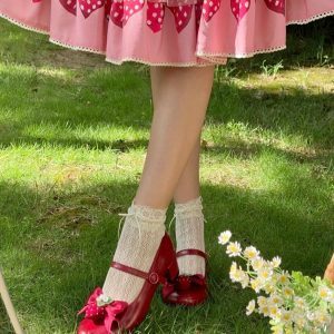 Little Berry - Y2K Fashion Low Heels for Coquette Aesthetic & Grunge Style Outfits