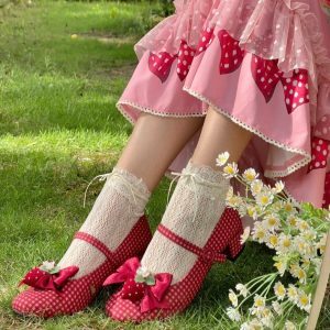 Little Berry - Y2K Fashion Low Heels for Coquette Aesthetic & Grunge Style Outfits