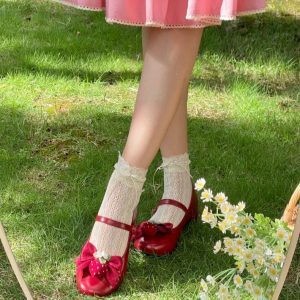Little Berry - Y2K Fashion Low Heels for Coquette Aesthetic & Grunge Style Outfits