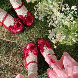 Little Berry - Y2K Fashion Low Heels for Coquette Aesthetic & Grunge Style Outfits
