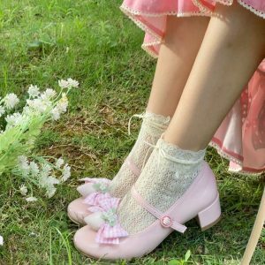 Little Berry - Y2K Fashion Low Heels for Coquette Aesthetic & Grunge Style Outfits