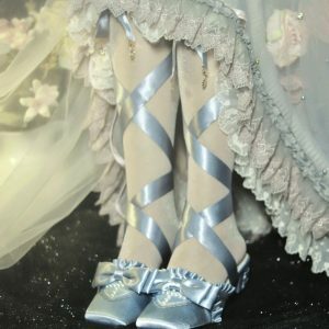 Siren Melody - Y2K Fashion Lace-Up Mules for Coquette Aesthetic & Grunge Style Lovers