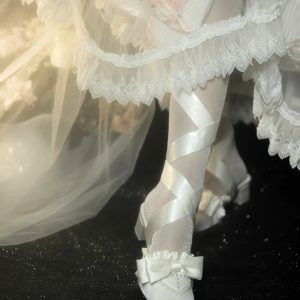Siren Melody - Y2K Fashion Lace-Up Mules for Coquette Aesthetic & Grunge Style Lovers
