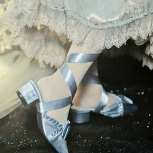 Siren Melody - Y2K Fashion Lace-Up Mules for Coquette Aesthetic & Grunge Style Lovers