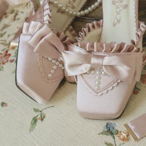 Siren Melody - Y2K Fashion Lace-Up Mules for Coquette Aesthetic & Grunge Style Lovers