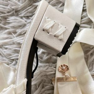 Siren Melody - Y2K Fashion Lace-Up Mules for Coquette Aesthetic & Grunge Style Lovers