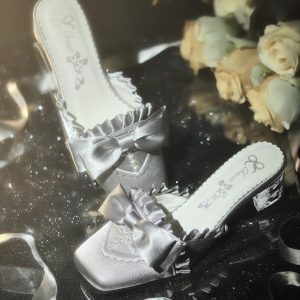 Siren Melody - Y2K Fashion Lace-Up Mules for Coquette Aesthetic & Grunge Style Lovers