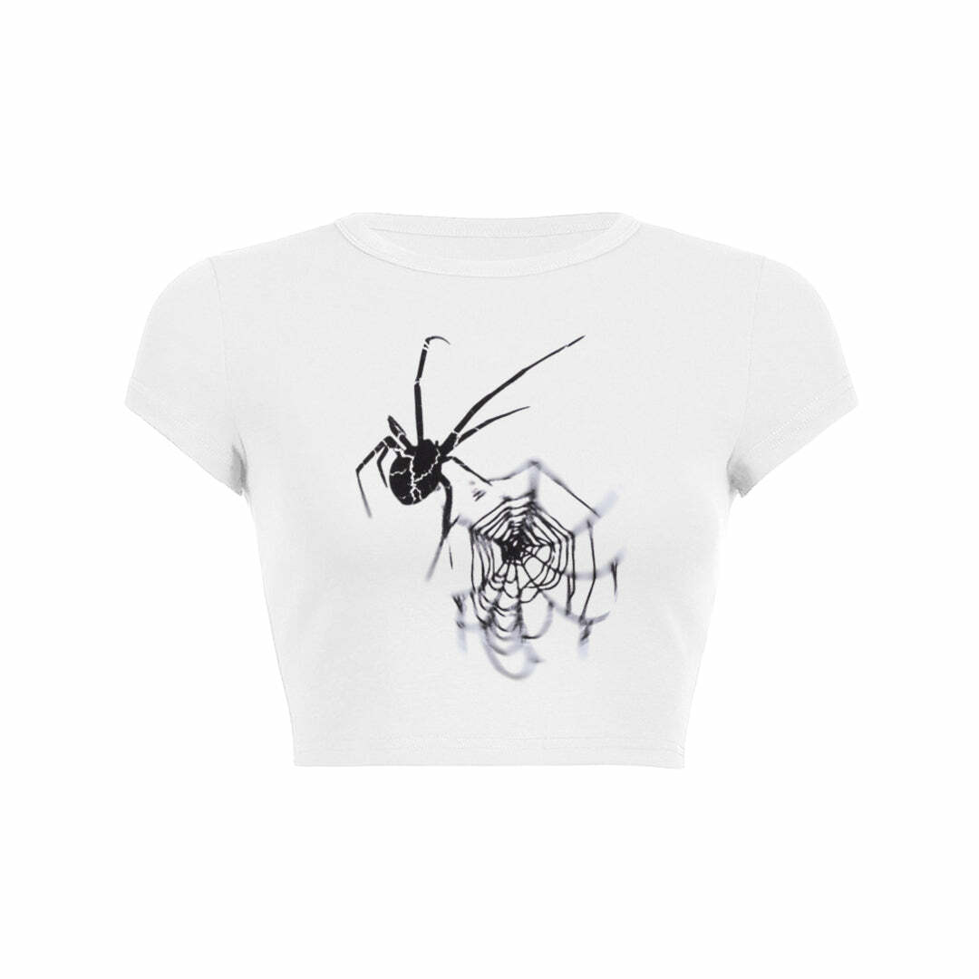 Y2K Aesthetic Crop Top - Cute Pastel Goth Baby Tee for Grunge and Coquette Styles