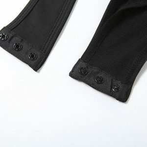 Y2K Fashion Hollow Out Mesh Cami Bodysuit - Cute Tops for Grunge Aesthetic & Coquette Style